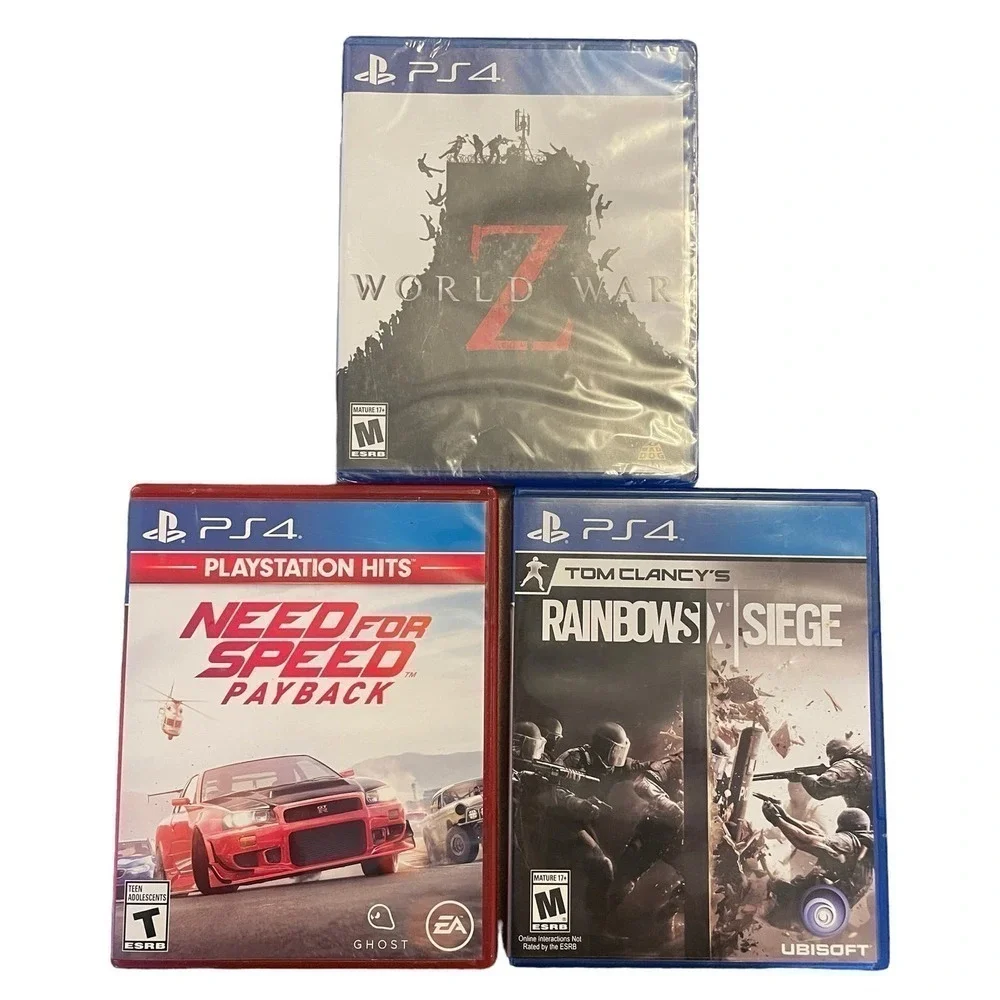 PS4 Games: World War Z, Need for Speed, Rainbow 6 Siege